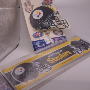 Pittsburgh Steelers Magnetic Sticker & Fan Waves Suction Cup Mounted Window Sign